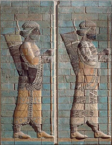 Detail of frieze of Archers of polychrome glazed brick, from Palace of Darius I, from Shush (ancient Susa), Iran