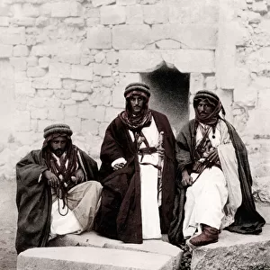 Israel Palestine Bedouin men from east of the River Jordan