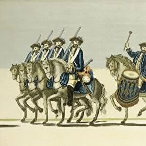 Parade of Savoy Cavalry Regiment in 1770