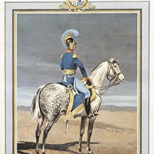 Piedmont Cavalleggeri (light cavalry), later Nice Cavalry, from painting by A. Cervi, 1819
