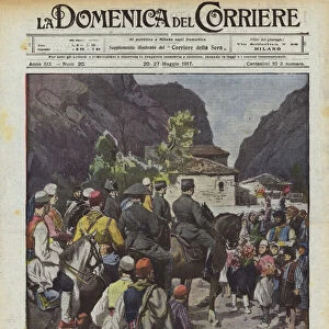 The Italians in Epirus (colour litho)