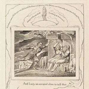 The Messengers Tell Job of His Misfortunes, 1825. Creator: William Blake