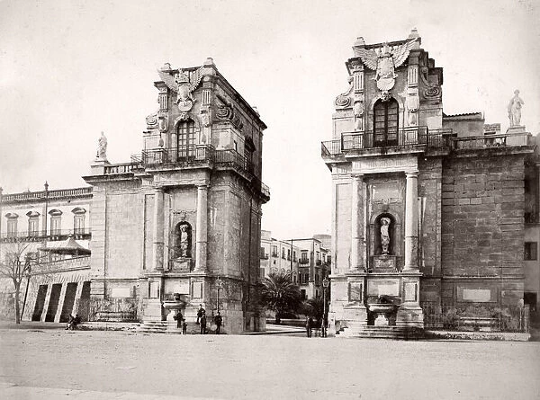 19th century Italy - Porta Felice, Palermo, Italy