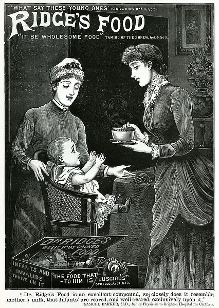 Advert for Dr Ridges food 1886