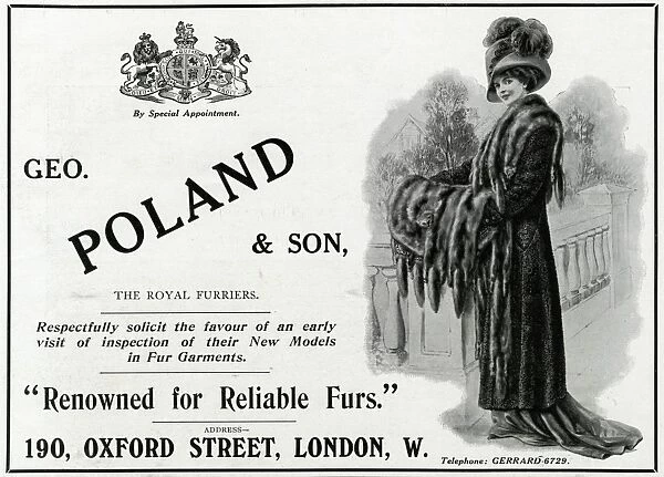 Advert Geo. Poland & Son furs