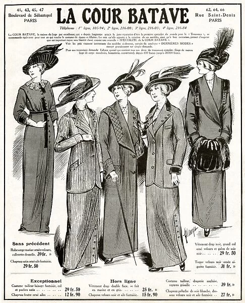 Advert for La Cour Batave womens clothing 1912