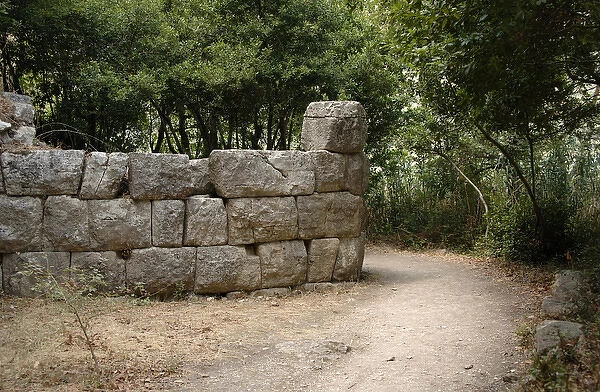 Albania. Butrint. Cyclopean walls of the ancient city