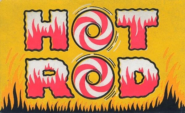 American Hot Rod postcard - for sticking on ones car bumper