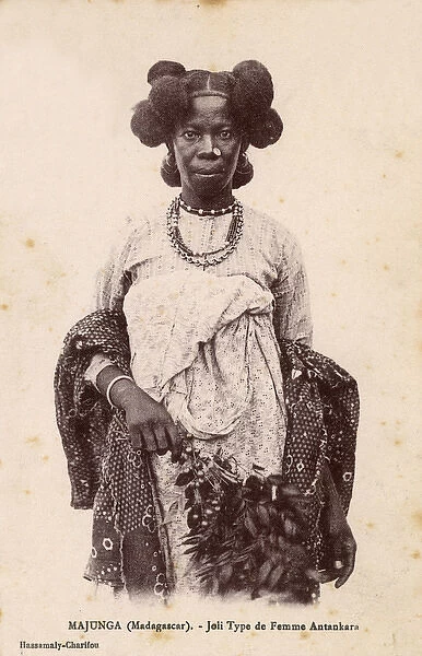 Antankarana woman from Mahajanga, Madagascar
