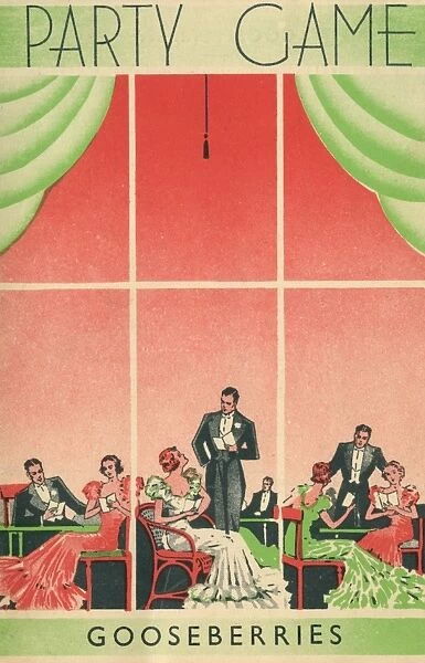 Art Deco party game card
