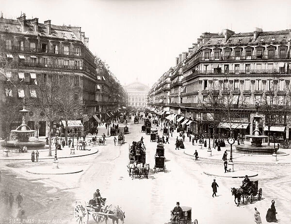 Avenue de L Opera, Paris, France, traffic