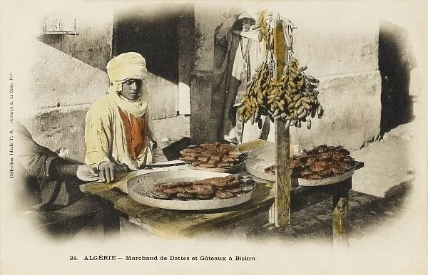 Biskra - Southern Algeria - Cake and Date Seller