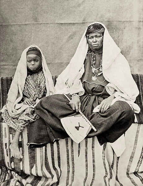 Biskra, woman and child, Algeria