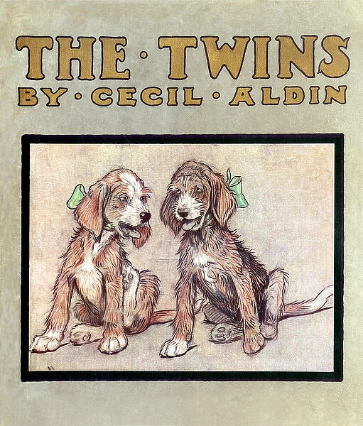 Book cover design, The Twins by Cecil Aldin