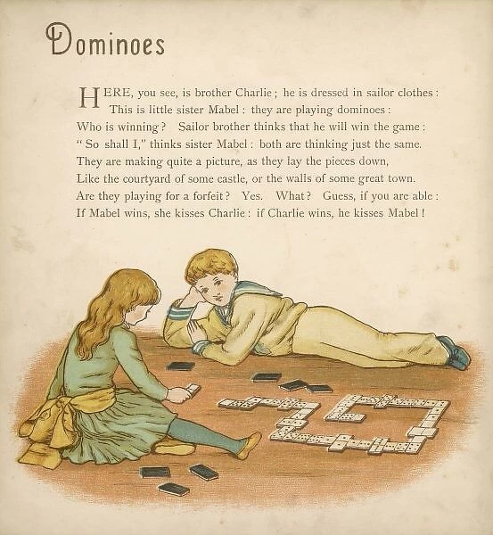 Boy + Girl Play Dominoes