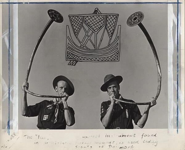 Boy scouts with trumpets, Denmark