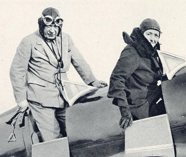 Brigadier-General and Mrs A. C. Lewin set off from Heston on a flight to their home in