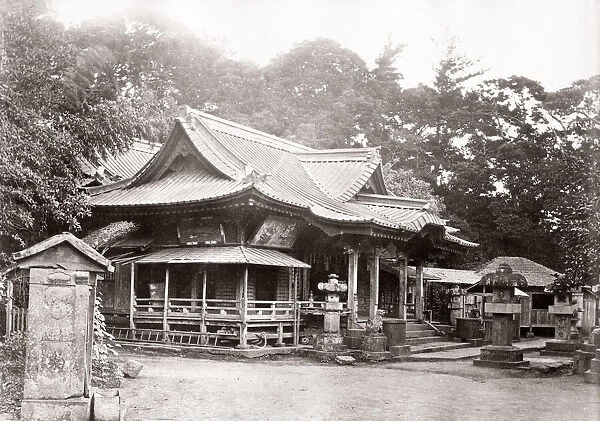 c. 1871 Japan - temple of Shimei Sama, Enoshima - from The Far East magazine