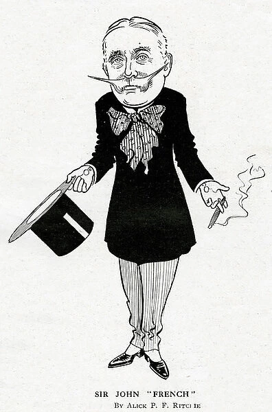 Caricature, Sir John French as a Frenchman, WW1
