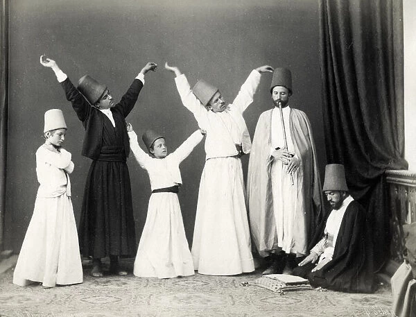 Ceremonial dancers, Whirling Dervishes Turkey