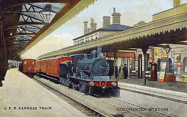 Colchester Railway Station - G. E. R. Express Train