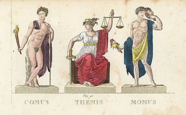 Comus, Themis and Momus, Greek gods