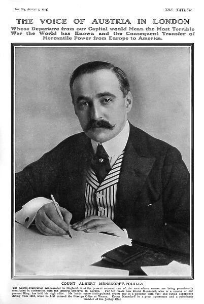 Count Albert Mensdorff-Pouilly, Austro-Hungarian Ambassador