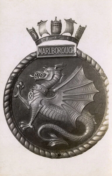The Crest of HMS Marlborough - RN Iron Duke-class battleship