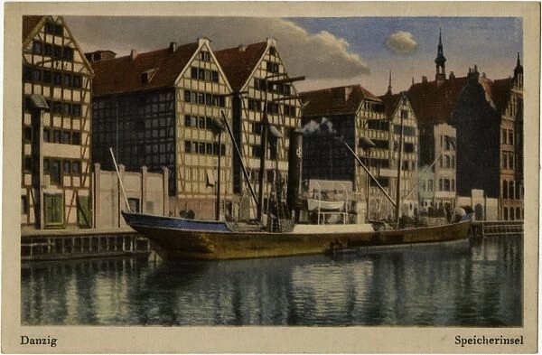 Danzig, Germany - warehouses in the harbour