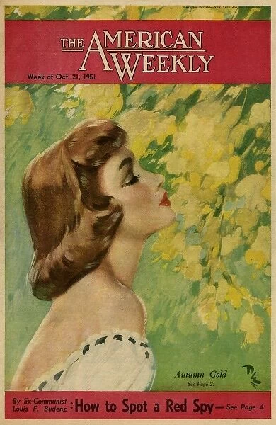 David Wright woman smelling yellow flowers