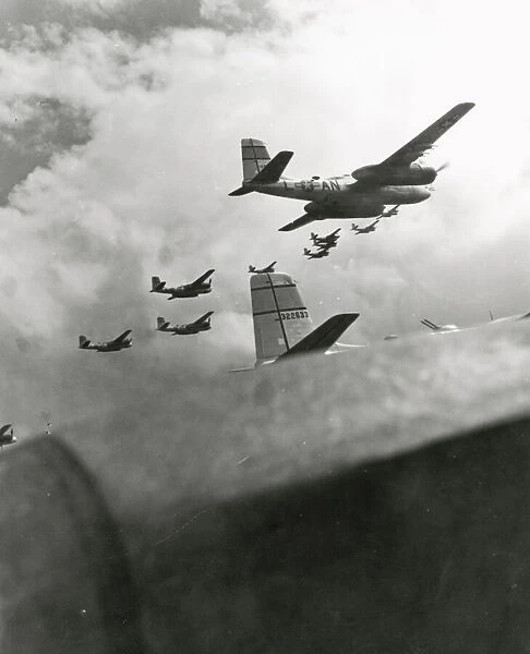 Douglas A-26 Invader aircraft over Germany April 1945