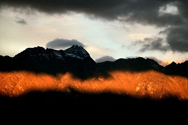 Dramatic light on the Cook range of mountains - New Zealand