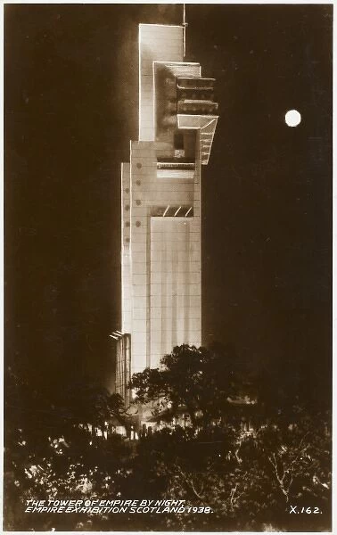 Empire Exhibition Scotland - Tait Tower by moonlight