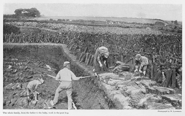 Family Gathers Peat