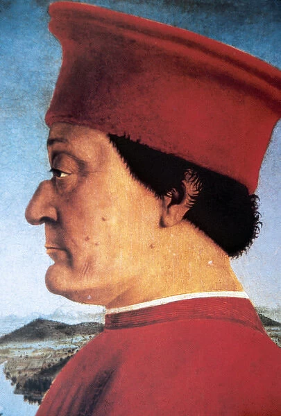 Federico III da Montefeltro (1422-1482). Portrait by Piero d