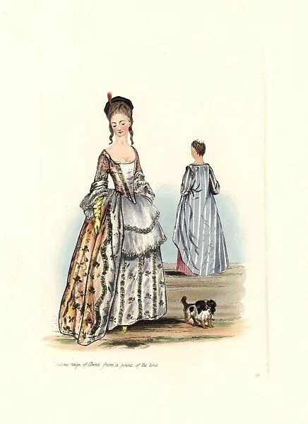 Female costume from the time of Queen Anne