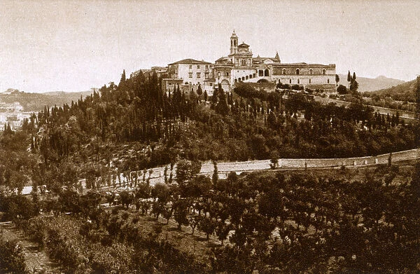 Florence, Italy - Fiesole - Panorama with Convent of Certosa