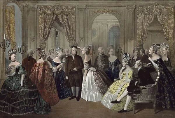 Franklins reception at the court of France, 1778. Respectfu