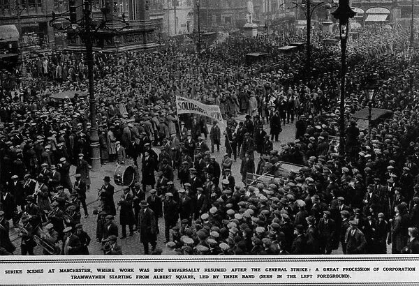 General Strike 1926 - procession in Manchester