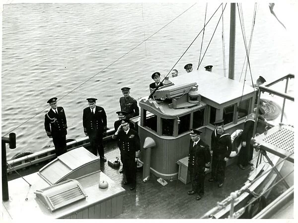 George VI alongside HMS Duke of York, Scapa Flow, WW2
