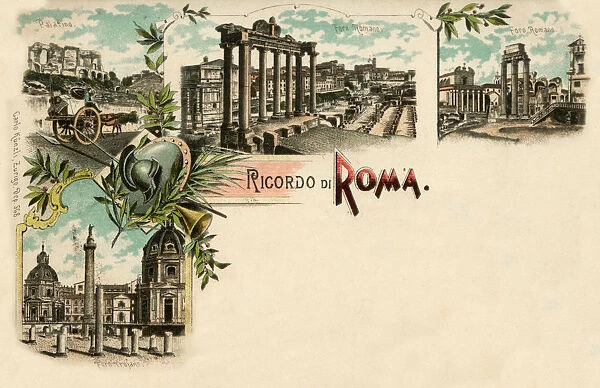 Greetings Postcard - Scenes of Rome, Italy