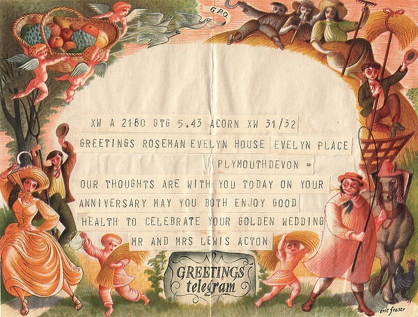 Greetings telegram, Golden Wedding anniversary