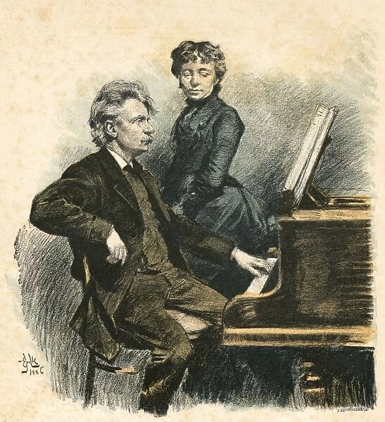 Grieg and his Wife