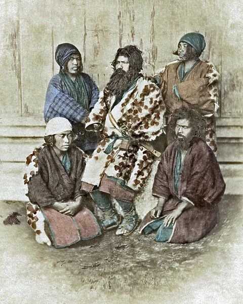 Group of Ainu, Japan