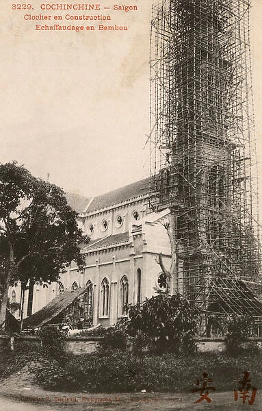 Ho Chi Minh City - Vietnam - Clocktower of Cathedral built