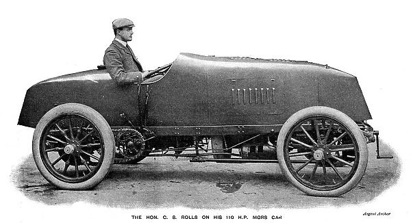 The Hon C. S. Rolls in his 110 H. P. Mors car