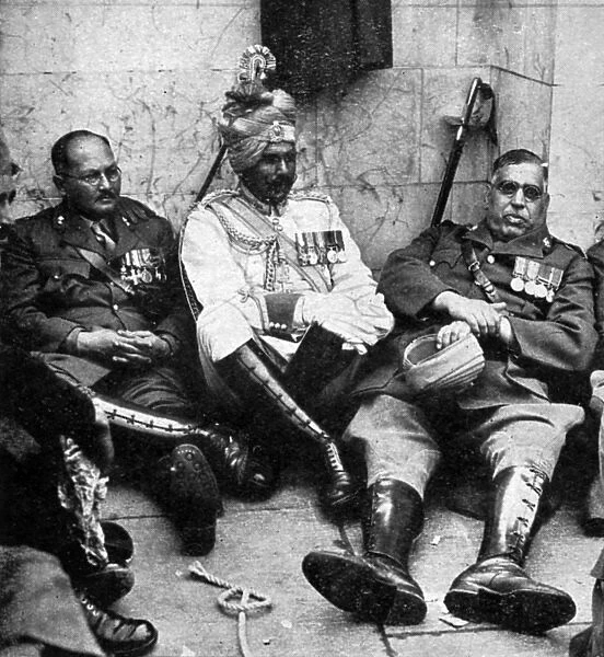 Indian officers resting after the 1937 Coronation
