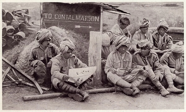 Indian troops stationed at Contalmaison during WWI