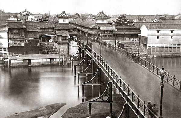 The Iron Bridge, Osaka, Japan, 1870s