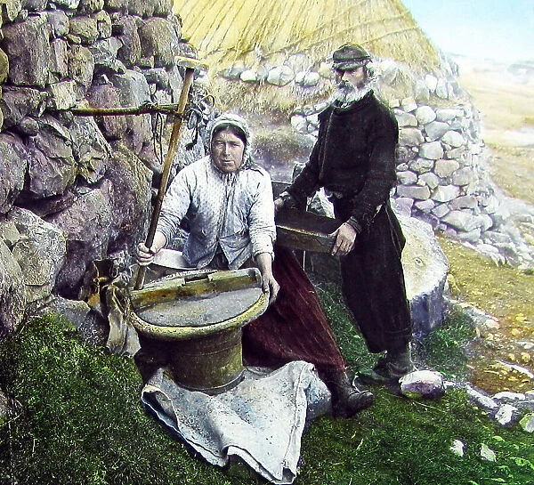 Isle of Skye - grinding corn - Victorian period